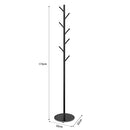 Coat Rack Metal Clothes Stand with 7 Hooks Hanger Hat Holder Closet Hall Tree Frestanding Garment Stand Entryway Black