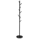 Levede Clothes Stand Garment Coat Rack Metal Rail Portable Hanger Stand Organizer Standing Coat and Hat Hanger Organizer Tree Shaped Rack, for Entryway, Hallway, Bedroom, Office Black