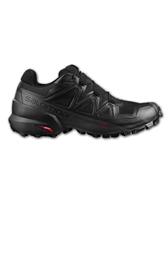 Salomon Men's Speedcross 5 GTX Trail Running and Hiking Shoe, Black/Black/Phantom, 9.5 US