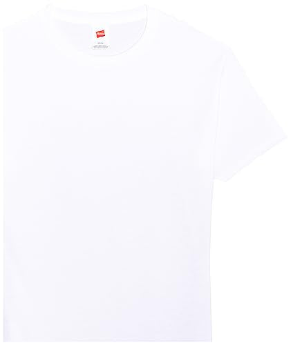 Hanes Men's ComfortSoft T-Shirt (Pack of 6), White, Large