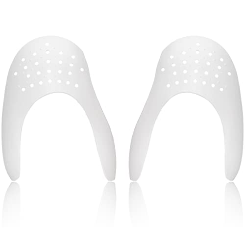 SOL3 Crease Guards™ | Shoe Crease Protectors for Sneakers - Air Force 1, Jordans, Dunks - 2 Pairs, White, Large (Men’s 7.5-13)