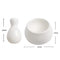 Sheskind Mini White Ceramic Mortar and Pestle Set, A Perfect Pill Crusher, Also Suitable for Crushing Spices, Herbs, etc