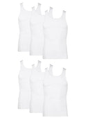 Hanes Men's TAGLESS® ComfortSoft® White A-Shirt 6-Pack, White, Medium