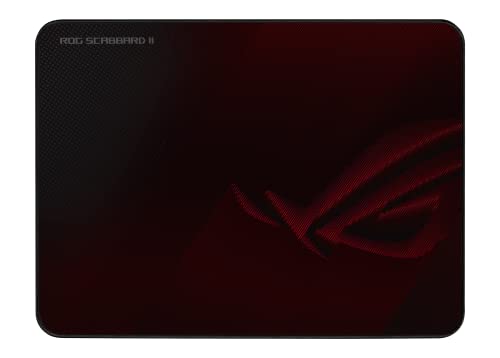 ASUS ROG Scabbard II Gaming Mouse Pad - Protective Nano Coating Surface Repels Water-Oil-Dust, Anti-Fray Flat Stitched Edges, Non-Slip Rubber Base, Optimized Surface for Smooth Glide and Comfort