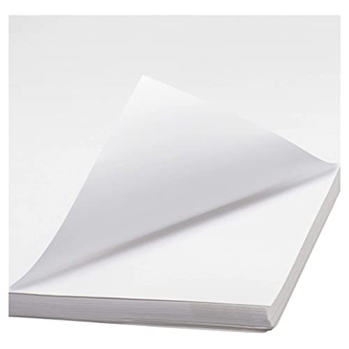 Avarrix Australia A4 Sticker Paper, Paper-Based Glossy White, 50 Sheets, Self Adhesive Premium Glossy Sticker Paper for Laser Printer Only, 80gsm Thickness Printable Label Sheets