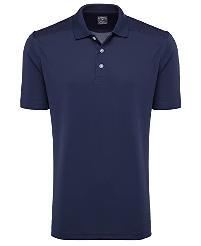 Callaway Men's Short Sleeve Core Performance Golf Polo Shirt with Sun Protection (Size Small-4x Big & Tall), Peacoat, Medium