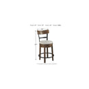 Ashley Furniture Signature Design - Valebeck Upholstered Swivel Barstool - Casual Style - Light Brown