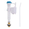 Toilet Fill Valve Toilet Fill Valve Bottom Entry ABS Toilet Push Button Fill Valve Dual Flush Cistern Syphon Bathroom Blue White UK G1/2 (4 Points Copper Pipe Water Inlet Valve)