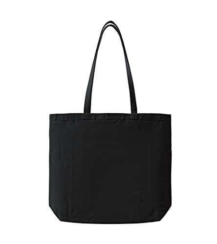 TOTES Pure Cotton Black Tote Bag| (50x43cm) Eco-Friendly Foldable Shoulder Shopping Bags | Washable Reusable Cloth & Unisex Grocery Bags With (50cm) Handles