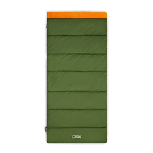 Coleman Big Game 0°F Big & Tall Sleeping Bag, Made from 100% Recycled Material, Cold Weather Adult Sleeping Bag with Sherpa Lining, Fits Campers up to 6'5"