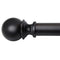 Curtain Rods for Windows 48 to 84, 1 Inch Black Curtain Rod Set, Heavy Duty Drapery Rods with Adjustable Curtain Rods, Outdoor Curtain Rod with Ball Finials, Room Divider Curtain Rod, 48"-86"