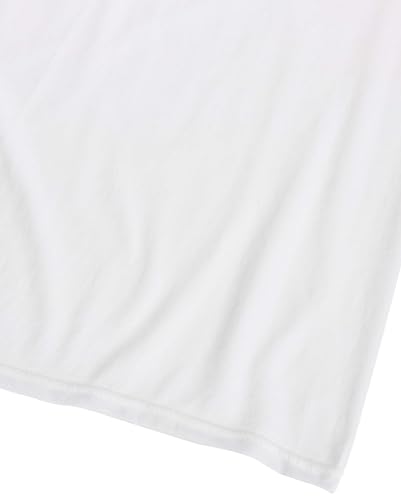 Hanes Men's White V-Neck T-Shirts (Large (42-44), White (6 Pack))