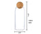 ZEGROA 1500ML/50Oz Clear Glass Bottles, Glass Food Storage Containers with Airtight Round Cork, Decorative Sealed Jar Organizer Holder with Wooden Lid for Candy, Cookie, Nut, Spice, Tea, Coffee Bean