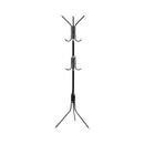 Ekkio 12 Hook Metal Coat Rack Stand with 3-Tier Hat Hanger - Hall Tree, Coat Hanger, Coat Rack Freestanding, Coat Tree, Purse Hanger, Coat Rack Stand, Purse Rack, Hat Stand, Black