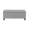 Linon Carmen Shoe Storage Ottoman, Grey, 20" x 48" x 20",