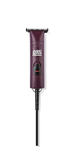 Andis 23330 Professional AGC Super 2-Speed Horse Clipper with Detachable Blade - Cool & Quiet Running Design - Includes Ultra Edge Size T-84 Blade for Complete Horse Grooming - Burgundy