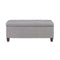 Linon Carmen Shoe Storage Ottoman, Grey, 20" x 48" x 20",