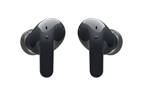 LG Tone Free T90 Wireless Earbuds with Dolby Atmos and Plug & Play, Charcoal Black