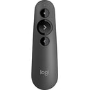 Logitech R500s Laser Class 1 Presenter Bluetooth and USB / Presentation Clicker - Universal Compatibility, 20m range, Customisable, Smart Battery 12 months usage