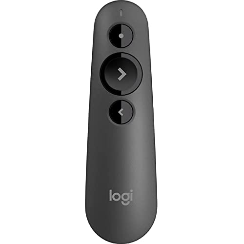 Logitech R500s Laser Class 1 Presenter Bluetooth and USB / Presentation Clicker - Universal Compatibility, 20m range, Customisable, Smart Battery 12 months usage