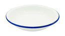 Zenker Enamel Round Pie Dish, Vintage Design, Suitable for Oven & Stove, Diswasher Safe, Oven Tray, Pie Tin, Dimensions: 25x25x5cm Colour: White, Blue