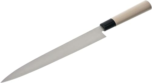 JapanBargain 1560, Extra Long Sushi Sashimi Knife Japaneses High Carbon Stainless Steel Sushi Chef Yanagiba Knife, Made in Japan, 11.75 inch Long