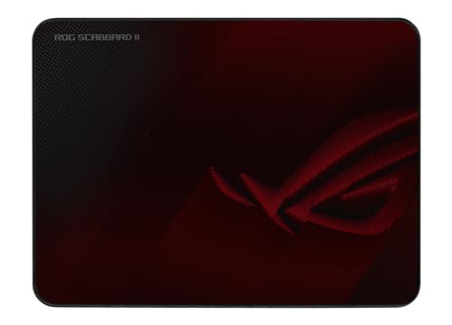 ASUS ROG Scabbard II Medium Gaming Mouse Pad - 360x260mm, Protective Nano-Coating, Water, Oil and Dust Repellent Surface, Anti-Fray Stitching, Non-Slip Rubber Base