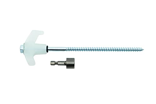 15x Heavy Duty Steel Screw/Drill Camping Tent Pegs with Glow in The Dark Head