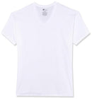 Hanes Men's White V-Neck T-Shirts (Large (42-44), White (6 Pack))