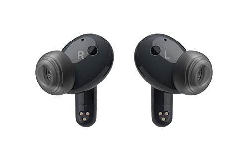 LG Tone Free T90 Wireless Earbuds with Dolby Atmos and Plug & Play, Charcoal Black