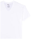 Hanes Men's White V-Neck T-Shirts (Large (42-44), White (6 Pack))