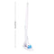 Toilet Brush with 1 Bag Disposable Cleaning Pads, Long Handle Wall Toilet Bowl Clean System Replacement Wand Scrubber Starter Kit Replaceable Versatile Cleaner Bathroom Concentrated Detergent