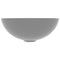 'vidaXL Ceramic Bathroom Sink - Light Grey, Round Shaped Above Counter Mount Basin - Easy to Clean, Matt Surface Finish with 4.5 cm Drainage Hole