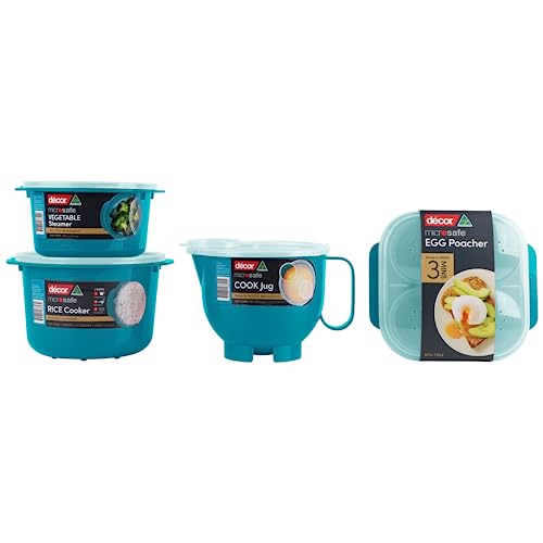 Decor Rice Cooker with Rice Paddle and Measuring Cup, Teal, 2.75 Litre Capacity