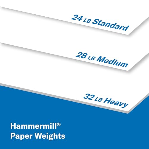 Hammermill Premium Laser Print 32lb Copy Paper, 8.5 x 11, 1 Ream, 500 Sheets, Made in USA, Sustainably Sourced from American Family Tree Farms, 98 Bright, Acid Free, Laser Printer Paper, 104646R