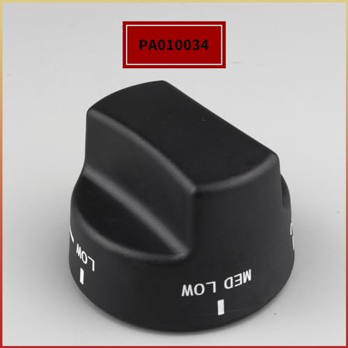 SUUJI PA010034 Top Burner Range Knob,Cooktop Burner Control Knob Replacement Part Compatible with Viking Gas Ranges VGIC305-4BSS VGIC485-6GSS Replaces for VKNPA010034 Black