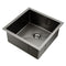 Cefito Kitchen Stainless Steel Sink 44 x 44cm Square Black Single Bowl Basin Sinks Handmade, Laundry Home, Small Size Premium Quality Top Under Flush Drop in Mount Include Waster Strainer