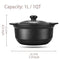 1 Quart Dutch Oven,1L Non-Stick Ceramic Casserole Pot, Clay Pot, Stockpot For Stew, Soup, Steam, Scratch Resistant, Oven Safe, Heat Resistant