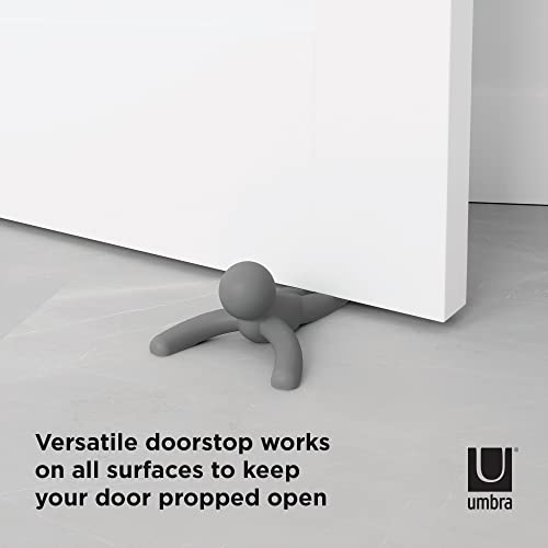 Umbra 1013767-149 Buddy Door Stop, Heavy-Duty and Flexible, Soft-Touch Finish, Protects Your Floors, Set of 2, Grey, 2 Count Accessories