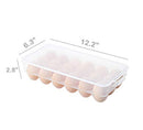 ZHENFAN Clear Plastic Egg Holder for Refrigerator, Stackable Egg Storage Trays With Lid & Handles, Plastic Egg Box Carrier 4 Pack, BPA-Free Egg Storage Container for 18 Eggs