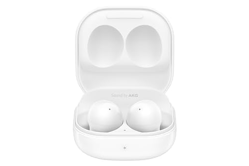 SAMSUNG Galaxy Buds 2 True Wireless Bluetooth Earbuds, Noise Cancelling, Comfort Fit In Ear, Auto Switch Audio, Long Battery Life, Touch Control, White [US Version, 1Yr Manufacturer Warranty]