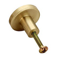 AcbbMNS 10 Pack Brass Cabinet knobs Gold Round Handles 25mm Diameter Single Hole Pulls for Dresser Drawers Cupboard Kitchen Bathroom