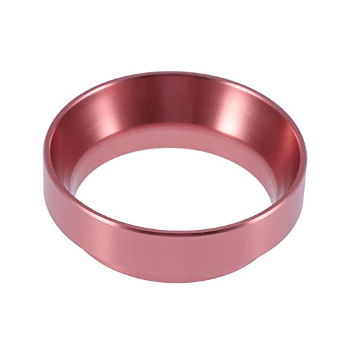 Espresso Dosing Funnel Aluminum Coffee Dosing Ring Replacement-for 58mm Portafilters (Rose Red)