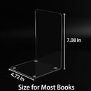 6Pcs Clear Acrylic Bookends with Non-Slip Stickers, Bookends for Bedroom Library Office School and Desktop Organizer Decoration Gift (6)