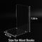 6Pcs Clear Acrylic Bookends with Non-Slip Stickers, Bookends for Bedroom Library Office School and Desktop Organizer Decoration Gift (6)