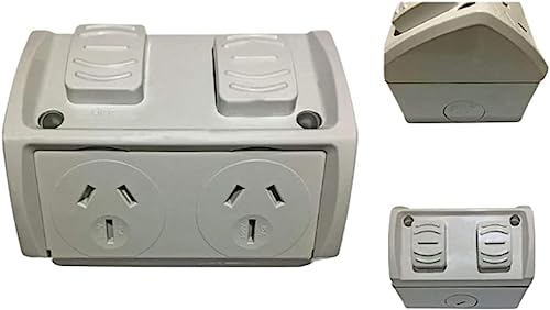 TAVICE 15A Weather Proof Double Power Point GPO 15 Amp Socket Waterproof Outdoor New