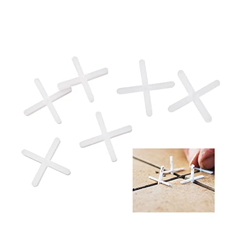 Pack of 2500 NUZAMAS Tile Spacers 2.0mm Slab Spacers Plastic Cross Shaped,for Accurate Tile Positioning DIY Paving Tiling Garden Slabs Wall Tiler