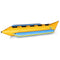 5 Person Recreational Inflatable Banana Boat with Storage Bag, Foot Pump, and Repair Kit, with Reinforced Seats and Foot Areas