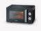 SEVERIN MW 7762 2-in-1 Microwave with Glass Base and Grill, Microwave for Defrosting and Heating, Microwave with Large Usable Surface for Square Tableware, Black/Stainless Steel