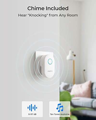 REOLINK Doorbell WiFi Camera - Wired 5MP Outdoor Video Doorbell, 5G WiFi Security Camera System, Smart Detection Local Storage No Subscription, Front Door Camera Home Security, Customized Chime Ring